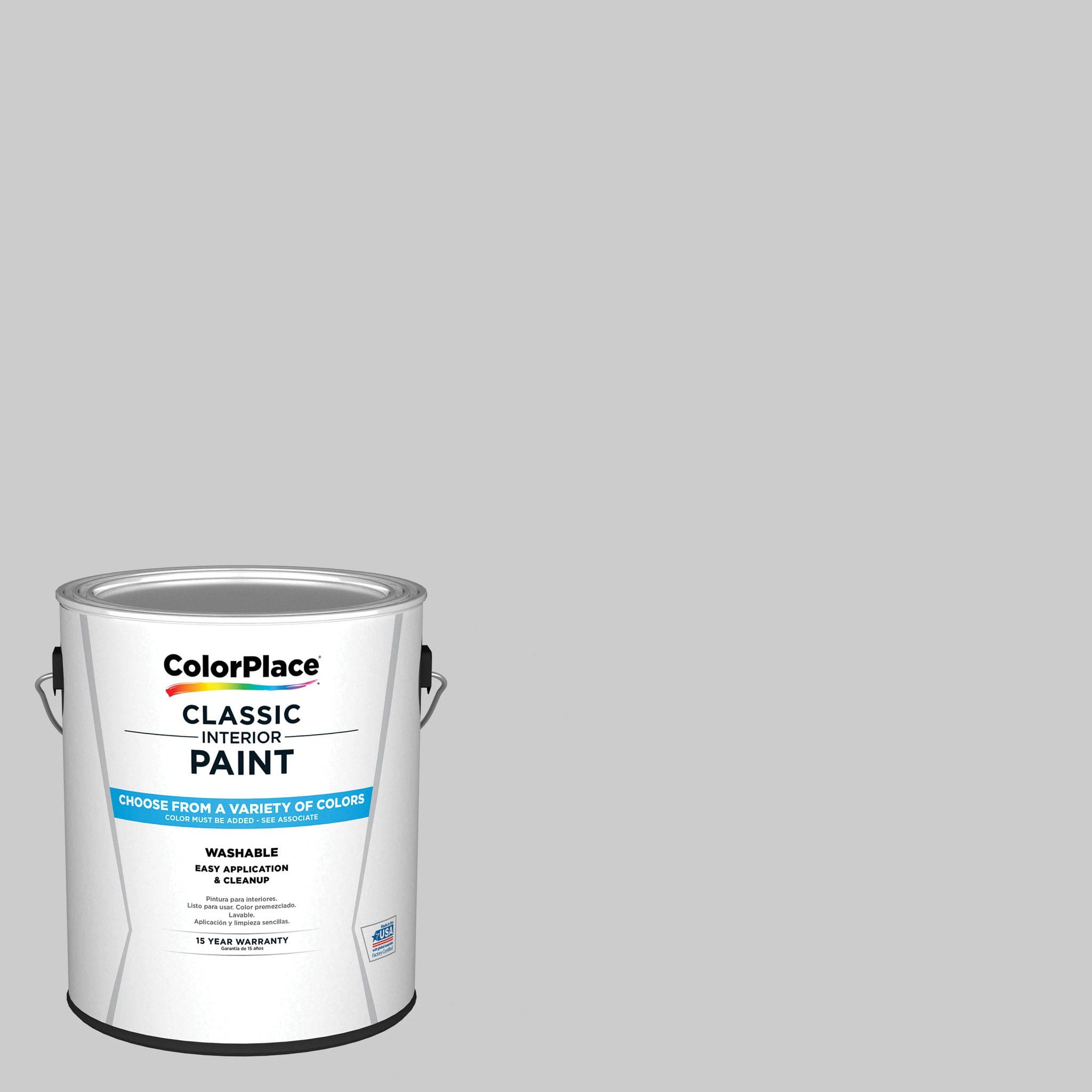 ColorPlace Classic Interior Wall & Trim Paint, Universal Grey, Flat, 1