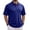 Dark Blue #016, variant on Mens Polo Shirts Short Sleeve Quick Dry Collared Shirt Lightweight Work Shirts with 3 Buttons M