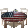 thumbnail image 3 of Round Covers for Home Elastic Edged Flannel Backed Fitted Table Covers Tablecloths - Pattern - Fits to 55'' Diameter Style03, 3 of 8