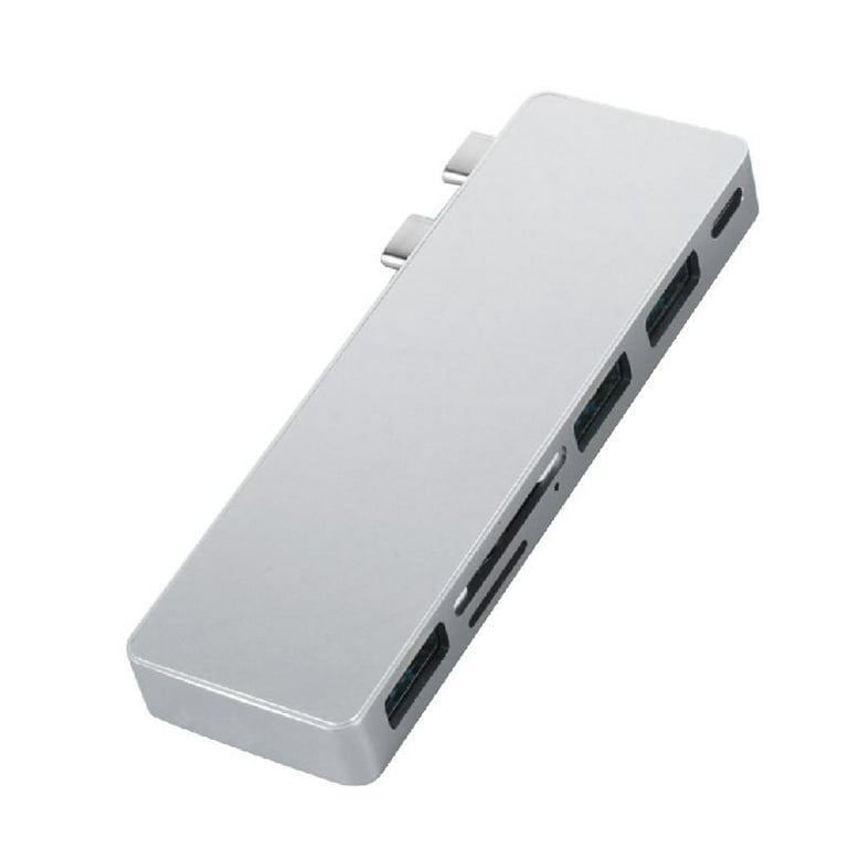 for Macbook Pro 13 15,for MacBook Air 2018 2019 Accessories with 3 USB 3.0 Ports 6 Aluminum USB C Adapter - Walmart.com