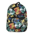 thumbnail image 2 of Harry Potter Backpack Hogwarts Houses Crest All Over Print Laptop Travel Backpack 17", 2 of 6