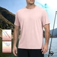 thumbnail image 6 of Inglocry Men's UPF 50+ Swim Shirts Short Sleeve, Sun Protection Quick Dry Rash Guard, Water T-Shirt for Surfing Fishing Beach Pink XL, 6 of 7