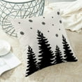 thumbnail image 4 of Christmas Pillow Covers 16x16 Inch Set of 2 Cream Black Christmas Tree Snowflakes Decor Throw Pillows Winter Xmas Holiday Outdoor Cushion Cases for Couch Bed Decorations, 4 of 6
