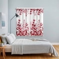 thumbnail image 3 of Pink Red Eucalyptus Leaves Kitchen Curtains Window Panels, Watercolor Spring Summer Botanical Insulated Window Treatment Curtain, Grommet Curtains for Bedroom/Living Room/Bathroom, 2 Piece 52"Wx84"L, 3 of 8