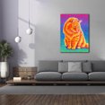 thumbnail image 4 of Epic Graffiti 'Longhaired Orange Tabby Cat'  by Rebecca Wang Art Canvas Wall Art, 40" x 54", 4 of 8