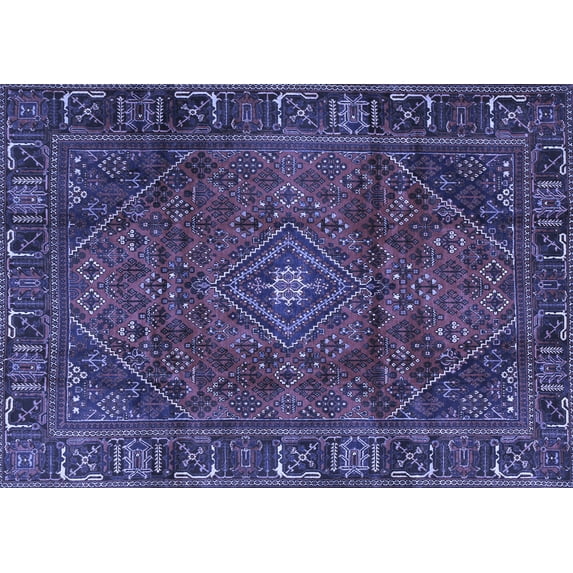 Ahgly Company Indoor Rectangle Persian Blue Traditional Area Rugs, 7' x 10'