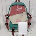 thumbnail image 4 of PRIYAL Aesthetic Color Contrast Travel Backpack, Large Capacity Flap Backpack Japanese Preppy Style Perfect for Travel, 4 of 13