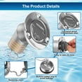 thumbnail image 3 of 2''(50mm) Boat Fuel Deck Fill/Filler with Keyless Cap, 2inch Stainless Steel Deck Filler Marine Hardware for Boat, Yacht, Caravan, Boat Angled Deck Filler (Fuel, 2inch), 3 of 7
