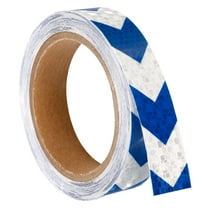 Uxcell Reflective Tape, 1 Roll 30 ft x 1 inch Adhesive High Visibility Safety Tape Reflector, Arrow White Blue