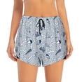 thumbnail image 4 of Lsque Shells And Sand Printed Women's Running Shorts with Liner Pockets,Elastic Quick Dry Workout Athletic Gym Yoga Shorts,Womens High Waist Shorts-, 4 of 9