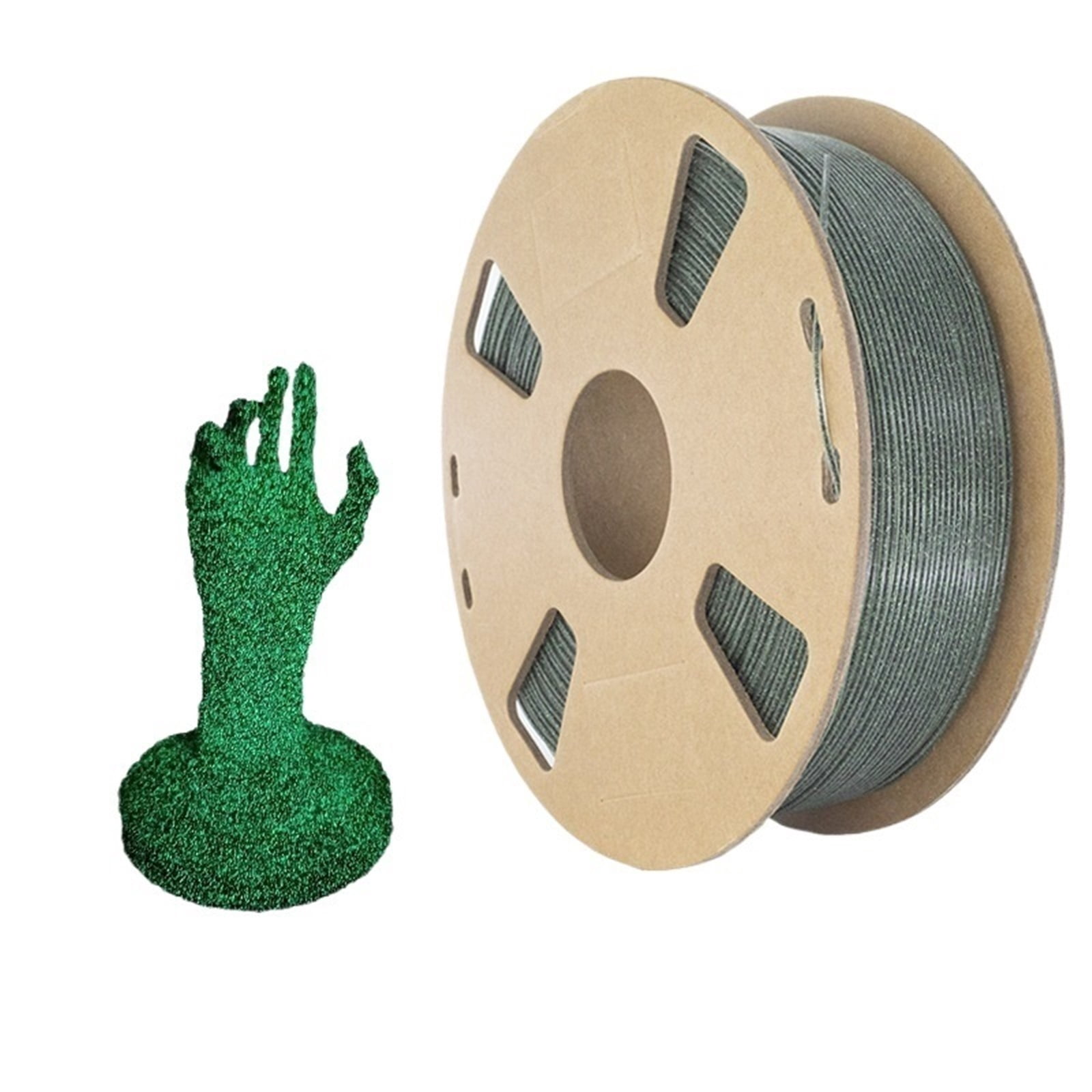 3D Printer PLA Filament with Glitter, Shining Glow In The Blue/Green, 1.75mm Filament 1KG/Spool for 3D Printing Consumables