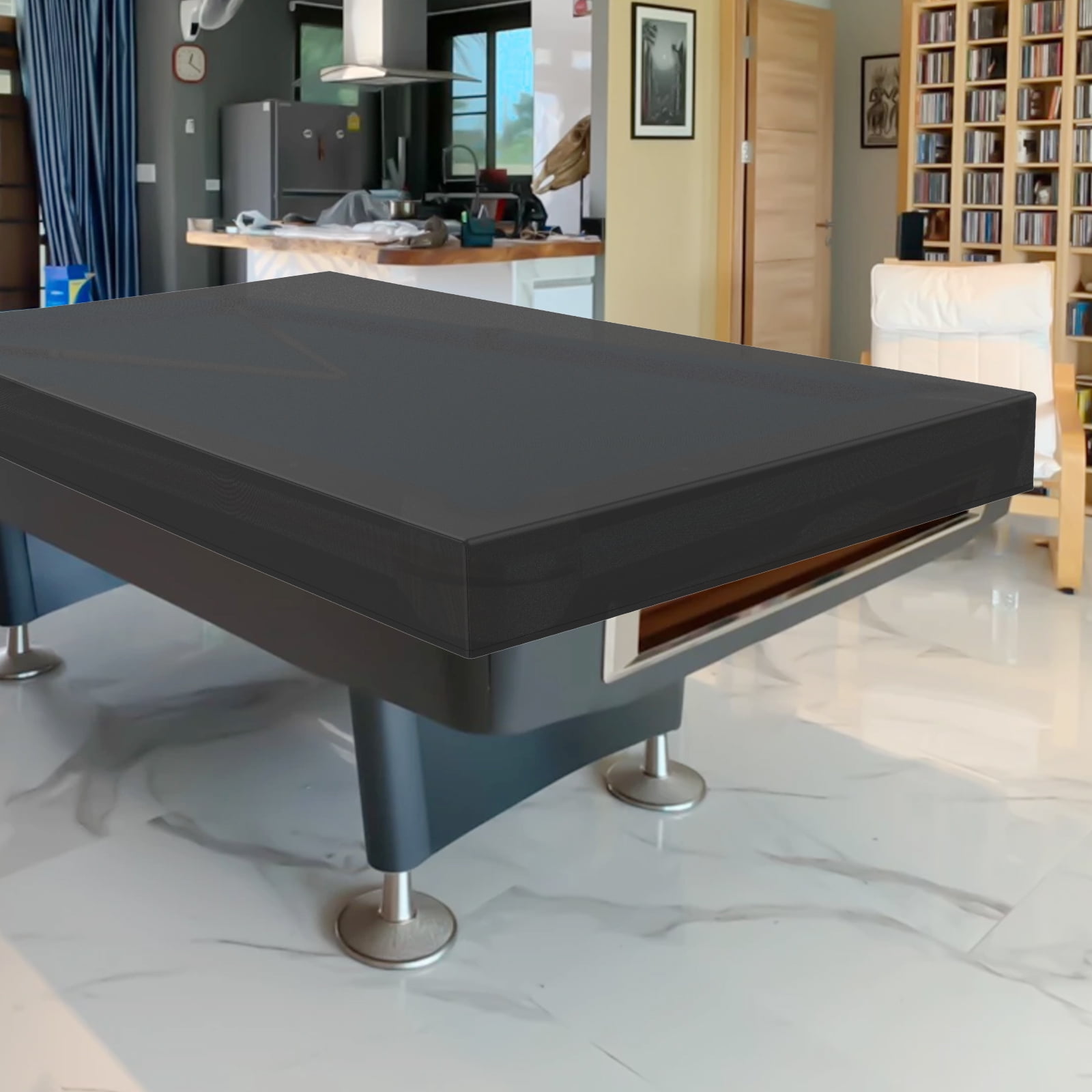 Hvxrjkn Pool Table Cover Waterproof Billiard Table Cover 7FT /8FT Tearproof Pool Table Protector Heavy-Duty 210D Oxford Cloth Snooker Table Dust Cover Machine Washable Billiard Table Protector