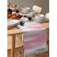thumbnail image 6 of Boanket Pink Gray White Table Runner - 48 Inch Long, Kitchen Dining Table Runner Dresser Scarves, Contemporary Simple Abstract Mottled Farmhouse Home Decor for Coffee Table Wedding Party Banquet, 6 of 8