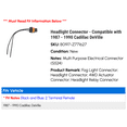 thumbnail image 2 of Headlight Connector - Compatible with 1987 - 1990 Cadillac DeVille 1988 1989, 2 of 2