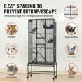 thumbnail image 3 of KFFKFF 69" Metal Small Animal Cage 4-Tier Rolling Ferret Cage with Tray 3 Ramps, 3 of 9