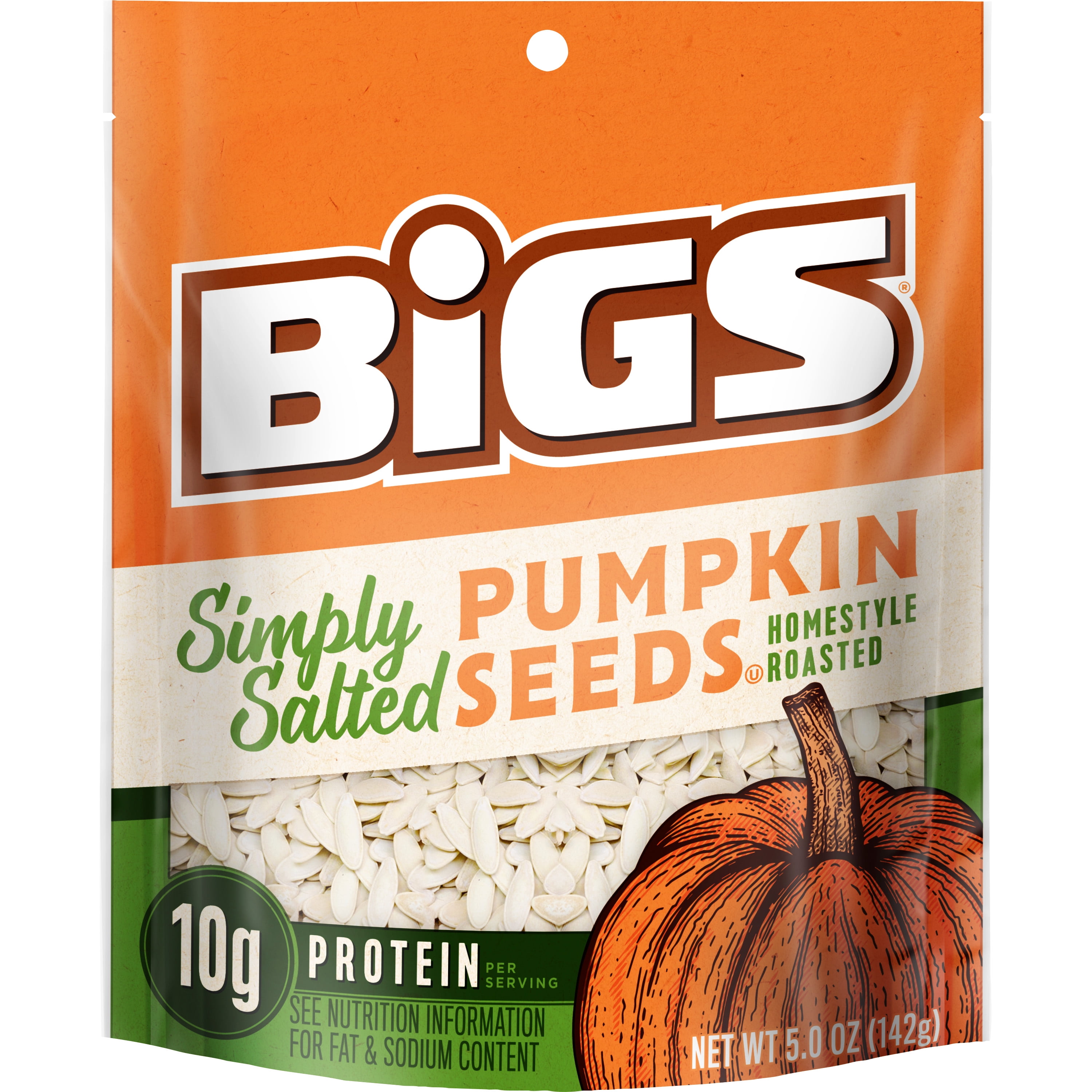 BIGS Simply Salted Homestyle Roast Pumpkin Seeds, 5oz. Bag Walmart