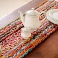 thumbnail image 2 of DecorAvenue Hand-Braided and Textured Natural Jute Table Runner Accent for Dining Room Kitchen Table Decor Jute Multi Line Cotton 13x96 inches, 2 of 5