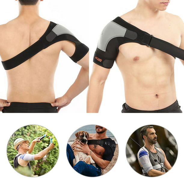 Shoulder Brace for Chronic Pain, Torn Rotator Cuff Brace, Right or Left  Shoulder Compression Sleeve, Adjustable
