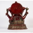 thumbnail image 4 of Arihant Craft® Hindu God Ganesha Idol Ganpati Statue Sculpture Hand Craft Showpiece – 29 cm (Brass, Red, Green), 4 of 4