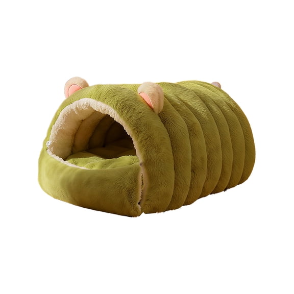WSBDENLK Cozy Enclosed Pet Bed for Smalls, Plush Thickened with Removable Washable Cover for Indoor Winter Use
