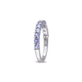 thumbnail image 4 of Gem & Harmony 4/5 Carat (Ctw) Tanzanite Band Ring in Sterling Silver for Women, 4 of 5