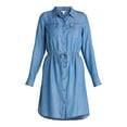 thumbnail image 4 of Time and Tru Women's Structured Utility Shirtdress, XS-XXXL, 4 of 4
