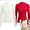 Red, variant on 2 Pack Ribbed Knit Mock Neck Sweater for Women Long Sleeve Stretch Casual Slim Lightweight Shirts Fall Winter Warm Pullover Tops