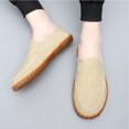 thumbnail image 5 of Mens Anti Slip Driving Shoes Leather Loafers Casual Fashion Leather Shoes Comfortable Soft Walking Shoes White 7 US, 5 of 7