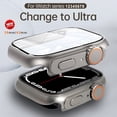thumbnail image 2 of Cambiar a Ultra para Apple Watch Case Cubierta de vidrio templado 8 7 6 5 4 45 mm 44 mm 41 mm 40 mm 42 mm Actualización de apariencia a Ultra 49 mm Dengxun unisex, 2 of 2