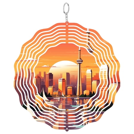 Toronto Canada Garden Wind Spinner Hanging Decor