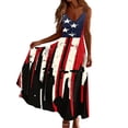 thumbnail image 6 of Vetsdori Summer Maxi Dress for Women's Red White and Blue American Flag Slip Dress 4th of July Party Ankle Length,V-Neck Backless Womens Dress Holiday, 6 of 8