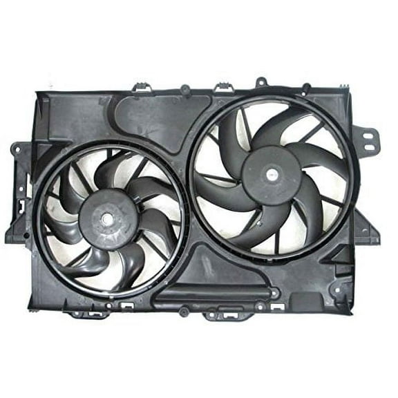 Dual Radiator and Condenser Fan Assembly - Cooling Direct Fit/For 73535 08-09 Chevrolet Equinox Pontiac Torrent 3.6L (2nd Design)