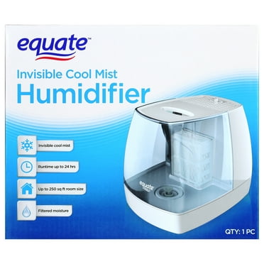 Equate Invisible Cool Mist Humidifier, Requires Filter, 1.1 Gallon