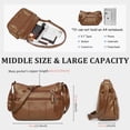 thumbnail image 3 of VOLGANIK ROCK Bolsos para mujer, bolso de hombro de piel sintética suave, bolso cruzado para mujer, bolso de bolsillo ligero, 3 of 5