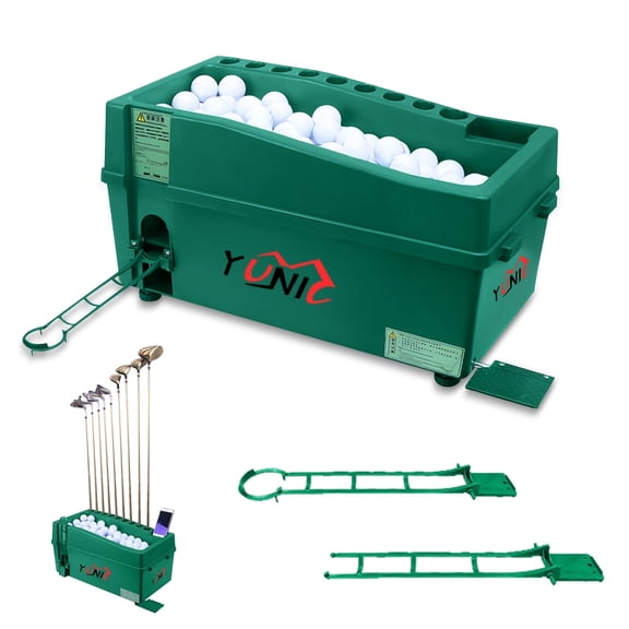 YUNIC Golf Ball Dispenser Machine Powerless Automatic Tee up, Golf Hitting Swing Practice for Indoor & Outdoor