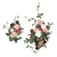 thumbnail image 1 of 2 piezas de flores de arco de boda, rosas artificiales, guirnalda de hojas verdes de granja E, 1 of 9