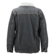 thumbnail image 2 of Men’s Classic Button Up Sherpa Fleece Lined Cotton Denim Trucker Jean Jacket (Denim Black, M), 2 of 3