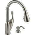 thumbnail image 1 of Izak Single Handle Pull-Down Kitchen Faucet - with Soap Dispenser, Stainless Steel, 1 of 2