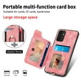 thumbnail image 6 of SaniMore for Samsung Galaxy A13 5G Wallet Case, [RFID Blocking] Elastic Card Slot Vehicle Magnetic PU Leather Ring Holder & Lanyard Stand Money Pocket Cover for Samsung A13 5G, Pink, 6 of 12