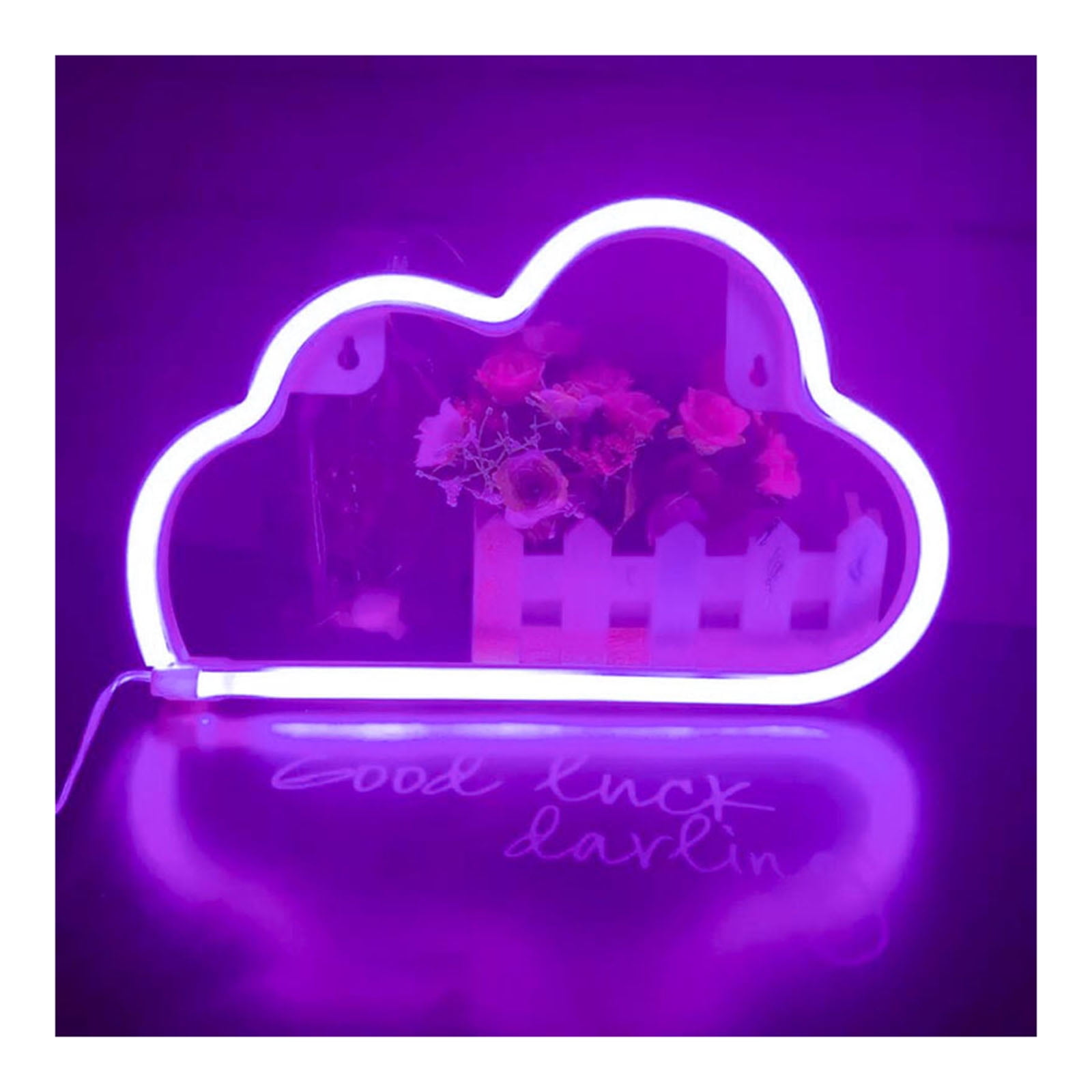 Stamens Led Cloud Neon Light,Cute Cartoon Cloud Led Neon Decorative Lamp Creative Home Decor Small Night Light For Bedroom(Purple） - Walmart.com