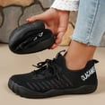 thumbnail image 3 of Dakaela Barefoot Shoes Women Casual Slip on Walking Sneakers Wide Toe Box Lightweight Hiking Minimalist Running Shoes (Black,6), 3 of 8