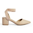 thumbnail image 3 of BURUDANI Womens Low Block Chunky Heel Ankle Strap Dress Pumps Shoes, 3 of 4