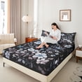 thumbnail image 4 of Castle Fairy Chic Floral Flowers Full Size Sheets 4-Piece for Female Men Women,Flying Butterfly Breathable Bed Sheets,Retro Vintage Aesthetic Lightweight Sheet Sets,Ultra Soft Home Decor, 4 of 7