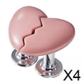 thumbnail image 1 of Botón de Presión para Inodoro En Forma De Corazón Macarena Color Rosa Paquete de 4, 1 of 8