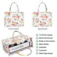 thumbnail image 2 of Large Capacity Tote Bag,Pioneer Flower Floral Print Pattern Handbag Fashion Luxury Tote Bag,15.7"x13"x 5.1" Inches,Laptop Compatible, 2 of 6