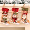 thumbnail image 5 of Calcetín navideño de Papá Noel YONGSHENG bolsa de calcetín de dulces regalo de decoración colgante A, 5 of 5