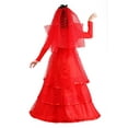 thumbnail image 2 of Plus Size Red Gothic Wedding Dress Costume, 2 of 10