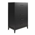 thumbnail image 5 of Ameriwood Home Amberleigh Tall 5 Drawer Dresser, Black w/ White Faux Marble Top, 5 of 12