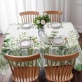 thumbnail image 3 of Green Eucalyptus Table Cloth Waterproof Tablecloths, Farmhouse Botanical Leaves Tablecloth Dining Table Cover for Kitchen Party Tabletop Outdoor, Rectangle Tablecloth 52x70 Inch, 3 of 9