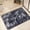 Rock plate texture jade black, variant on White‑Gray Marble‑Veined Printed Quick‑Drying Bath Mat, Non‑Slip Waterproof Soft Floor Rug for Bathroom Entrance Household Use-rock slab texture cloud ash15.6"W x 23.4"L